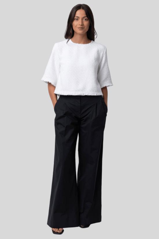  프로엔자슐러 스트레이트 팬츠 Proenza Schouler 코랄리 포플린 팬츠 블랙 - PROENZA SCHOULER