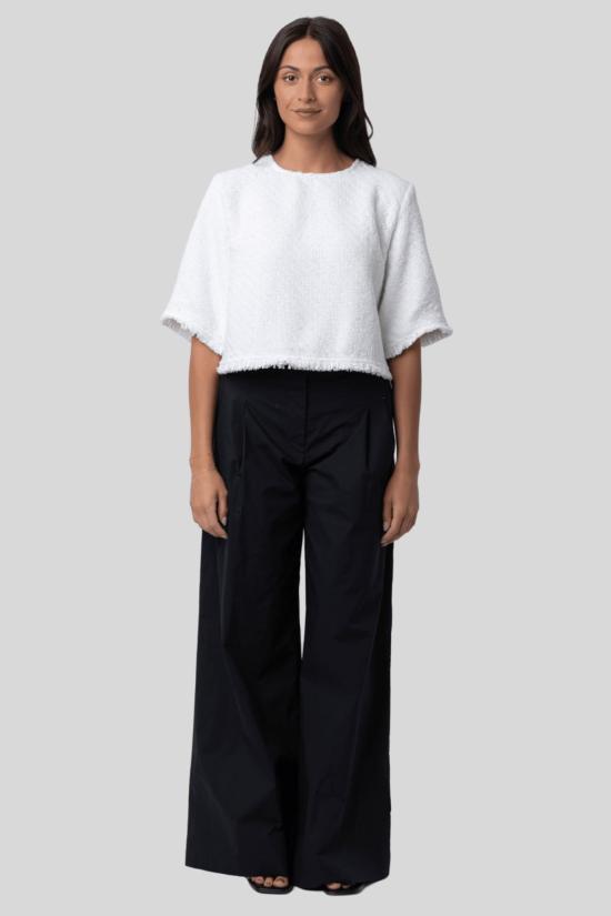  프로엔자슐러 스트레이트 팬츠 Proenza Schouler 코랄리 포플린 팬츠 블랙 - PROENZA SCHOULER