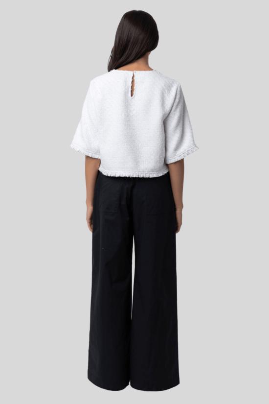  프로엔자슐러 스트레이트 팬츠 Proenza Schouler 코랄리 포플린 팬츠 블랙 - PROENZA SCHOULER