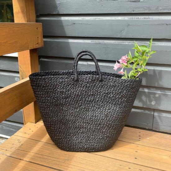  Indego Africa 토트백 인디고 아프리카 브레이드 라피아  블랙 - OTHER BRANDS
