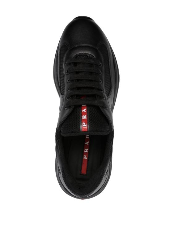 26FW 프라다 아메리카 컵 가죽 레더 로우탑 스니커즈 4E3400FG000038 F0002 Nero - PRADA