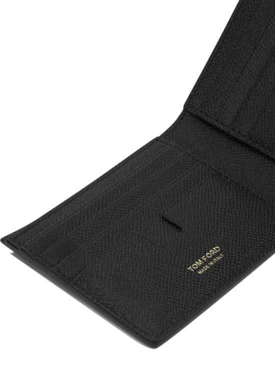 26FW 톰포드 스몰 그레인 레더 반지갑 YM228LCL081GNAA Black - TOMFORD