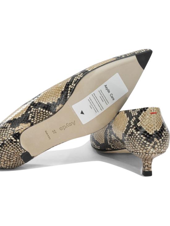 26FW 에이드 힐/펌프스 CLARASNAKE PRINT CALF LEATHERHAZELNUT Beige - AEYDE