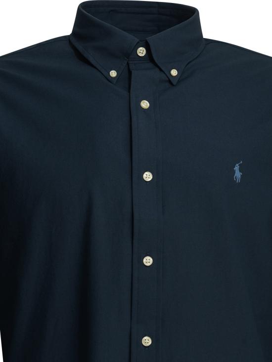 26FW 폴로 랄프로렌 커스텀 핏 코튼 포플린 포니 로고 셔츠 710928255001NEWPORT NAVY Blue - POLO RALPH LAUREN