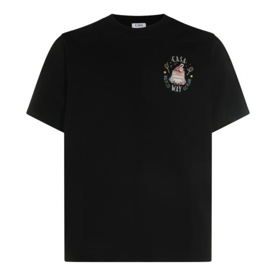 26FW 카사블랑카 반팔 티셔츠 MPF26JTS00117 Black