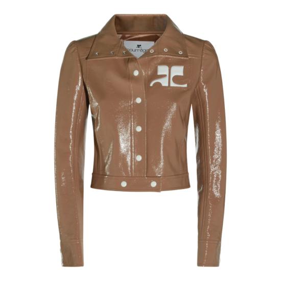 26FW 쿠레쥬 가죽 자켓 223CBL005VY00141091 Brown