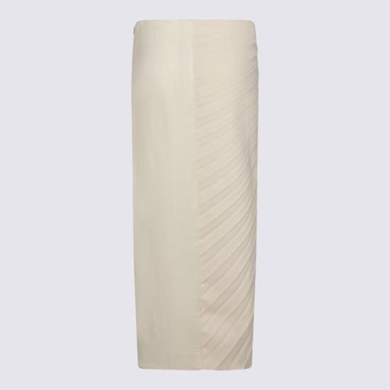 26SS 로베르토 카발리 롱 스커트 WWT300KU02109088 Neutrals - ROBERTO CAVALLI