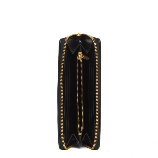 26SS 토리버치 키라 퀼트 집 월렛 154989 Black - TORY BURCH