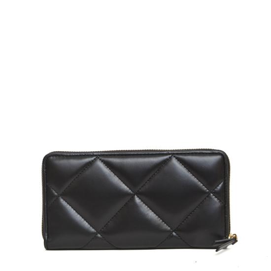 26SS 토리버치 키라 퀼트 집 월렛 154989 Black - TORY BURCH