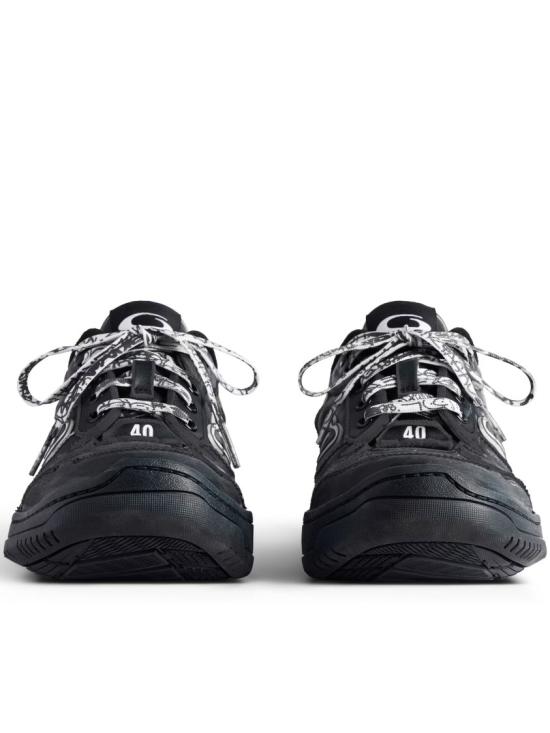  발렌시아가 햄튼스 미디움 원 아웃 스니커즈 841765 WCURB Black - BALENCIAGA
