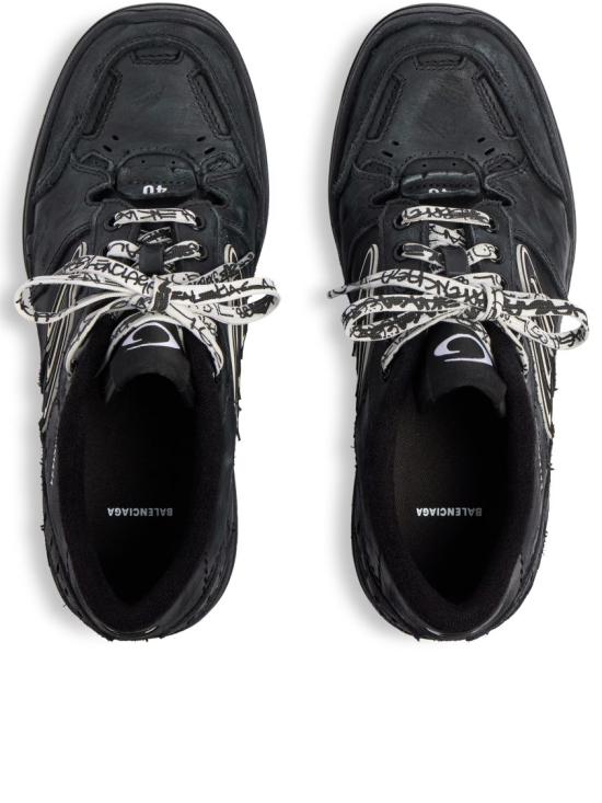 발렌시아가 햄튼스 미디움 원 아웃 스니커즈 841765 WCURB Black - BALENCIAGA