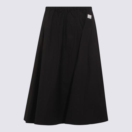 26SS 나인인더모닝 미디 스커트 NX01G26NERO Black - NINE IN THE MORNING