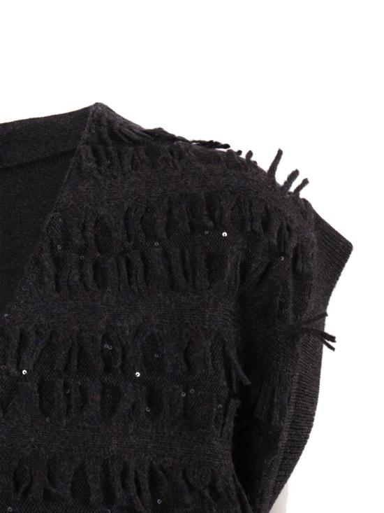 25FW 로레나안토니아찌 니트웨어 I25135MJ25A 328 Black - LORENA ANTONIAZZI