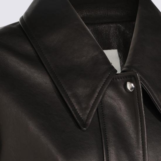 26FW 케이트 쉘맨 레더 자켓 쉘맨 레더 자켓 6166729200 Black - KHAITE