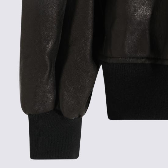 26FW 케이트 쉘맨 레더 자켓 쉘맨 레더 자켓 6166729200 Black - KHAITE