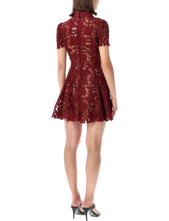 26FW 셀프 포트레이트 미디 원피스 PF26111SABUBURGUNDY Red - SELF PORTRAIT
