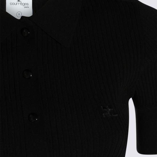 26FW 쿠레쥬 반팔 티셔츠 326MPO071FI00019999 Black - COURREGES