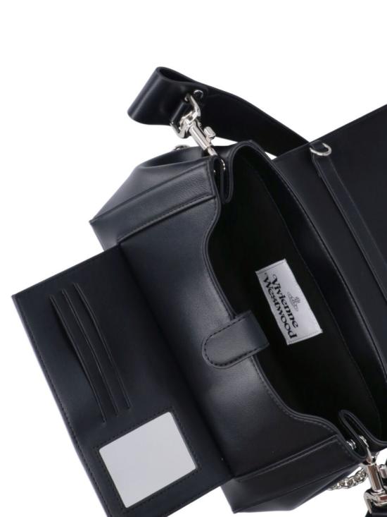 26FW 비비안웨스트우드 오르브 엠보싱 카프스킨 토트백 4602000WW S0026N401 Black - VIVIENNE WESTWOOD