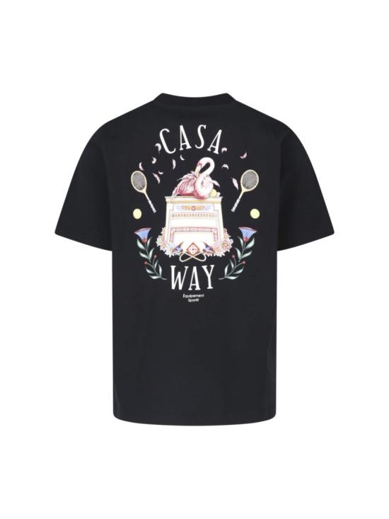26FW 카사블랑카 반팔 티셔츠 M PF26 JTS 001 17CASAWAY Black - CASABLANCA
