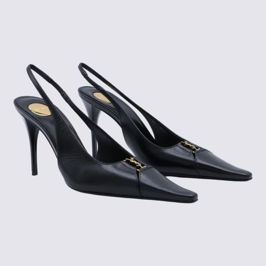 26FW 생로랑 베이비론 브레테유 슬링백 펌프스 806685AAEHI1000 Black - SAINT LAURENT
