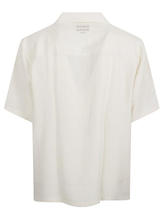 26SS 메종키츠네 폴로 티셔츠 QM00403WC5095M 0449 White - MAISON KITSUNE