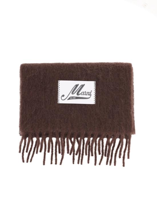 26FW 마르니 터콰이즈 알파카 스카프 SCMC0059Y0 UTW91800M29 Brown - MARNI