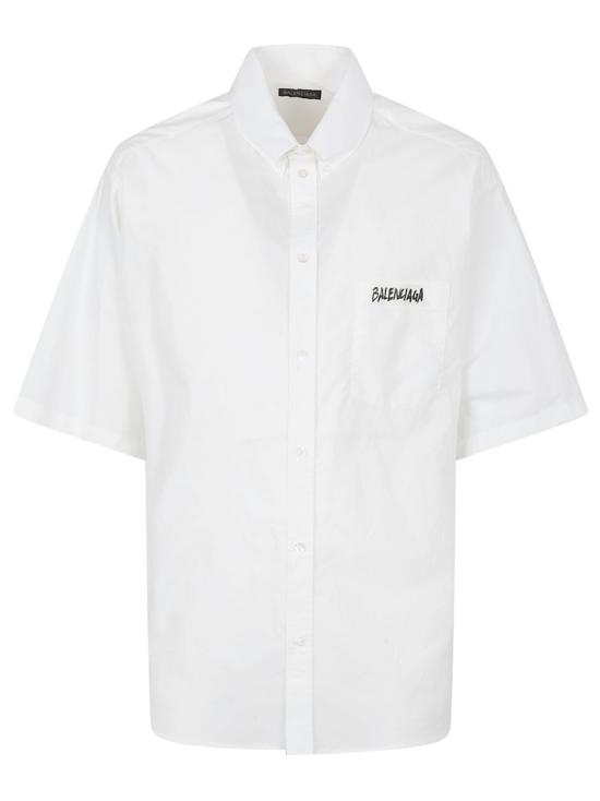 26SS 발렌시아가 반팔 셔츠 857810MTRM289000 White