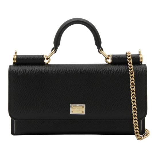 26FW 돌체앤가바나 Dauphine-print calfskin 미니백 BI3280A100180999 Black
