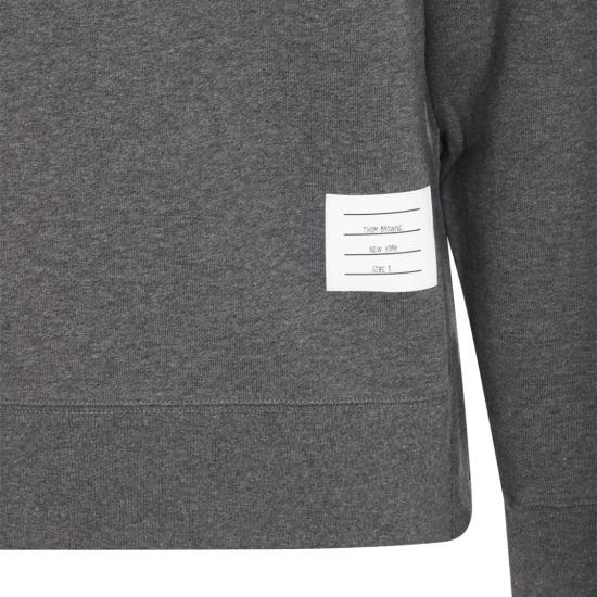 26FW 톰브라운 로고 패치 엔지니어드 4바 스웨트셔츠 MJT021H00535025 Grey - THOM BROWNE