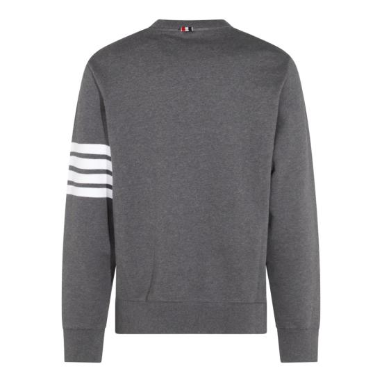 26FW 톰브라운 로고 패치 엔지니어드 4바 스웨트셔츠 MJT021H00535025 Grey - THOM BROWNE