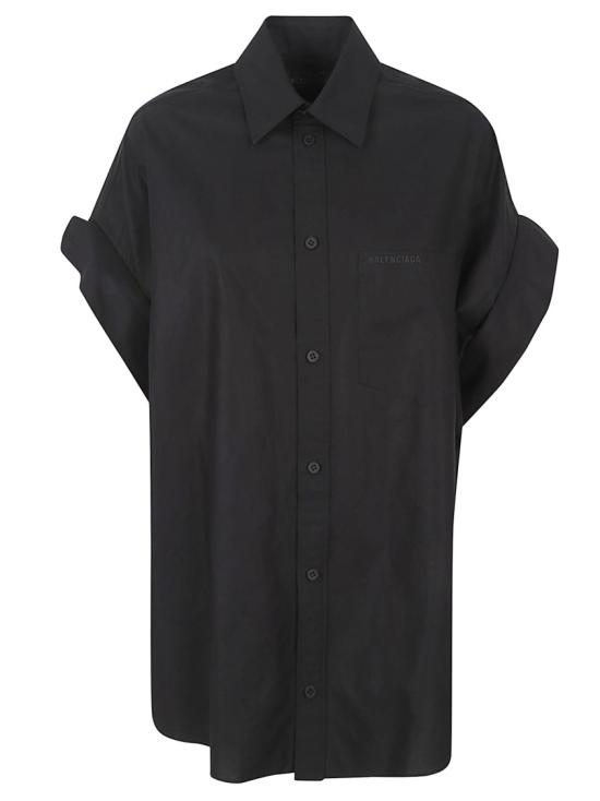 26SS 발렌시아가 반팔 티셔츠 834033WTNM601000 Black