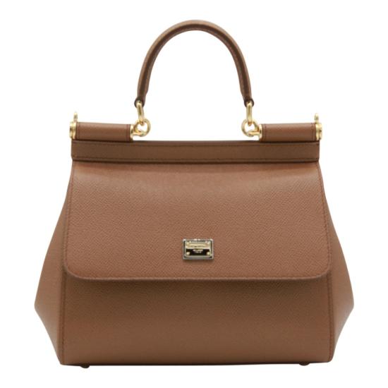 26FW 돌체앤가바나 미디움 시실리 핸드백 BB6003B10018M417 Brown