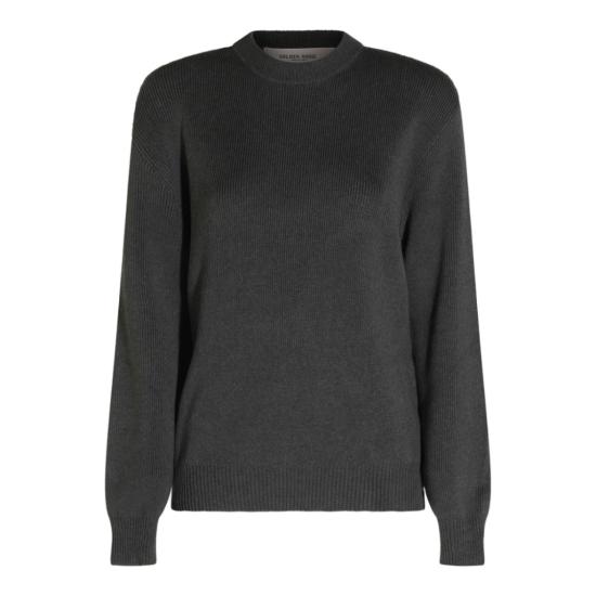 26FW 골든구스 로고 백 코튼 라운드넥 스웨터 GWP00951P00066260304 Black