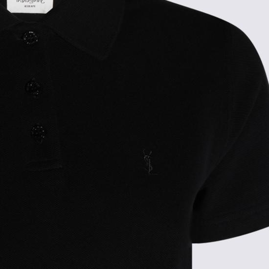 26FW 생로랑 폴로 티셔츠 A003I4Y38EK1000 Black - SAINT LAURENT