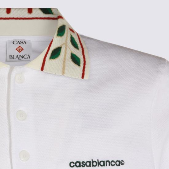 26FW 카사블랑카 폴로 티셔츠 MPF26JTP49901 White - CASABLANCA