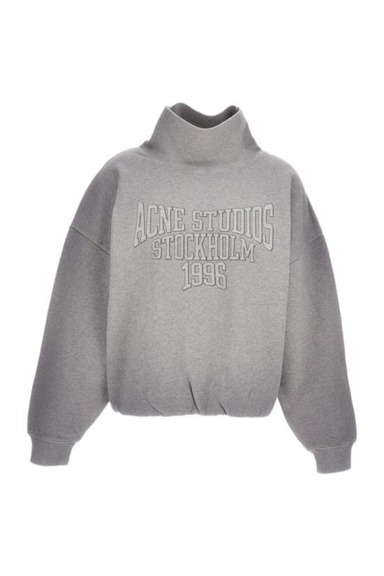 26FW 아크네 스튜디오 플리스 로고 스웨트셔츠 플리스 로고 스웨트셔츠 AI0193990 Grey