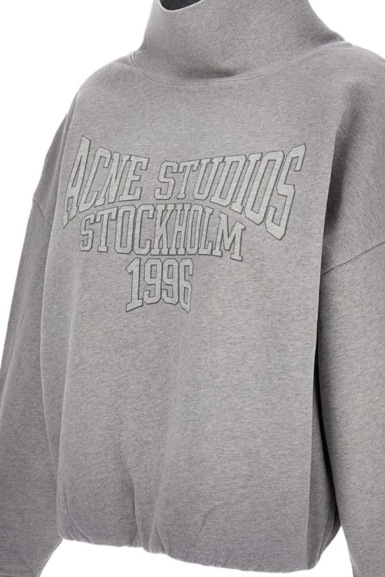 26FW 아크네 스튜디오 플리스 로고 스웨트셔츠 플리스 로고 스웨트셔츠 AI0193990 Grey - ACNE STUDIOS