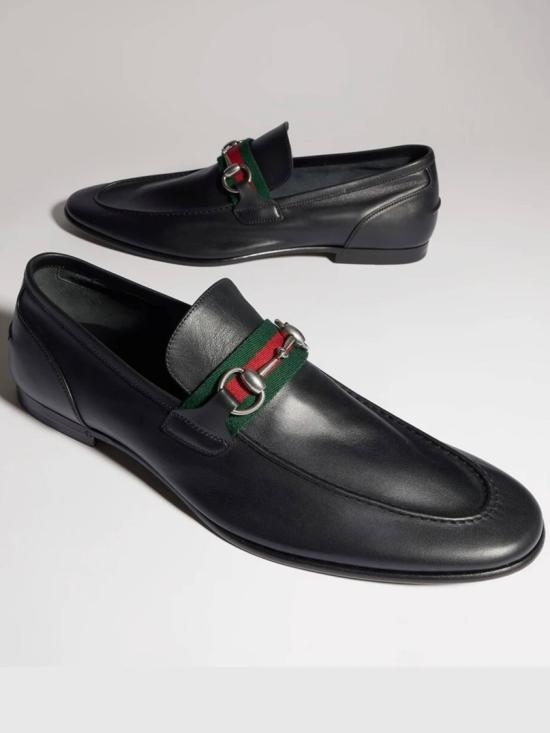 26FW 구찌 코모 홀스빗 레더 로퍼 874936 AAGSM Black - GUCCI