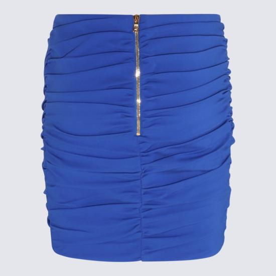  발망 숏 스커트 AF1LB790JF316CH Blue - BALMAIN