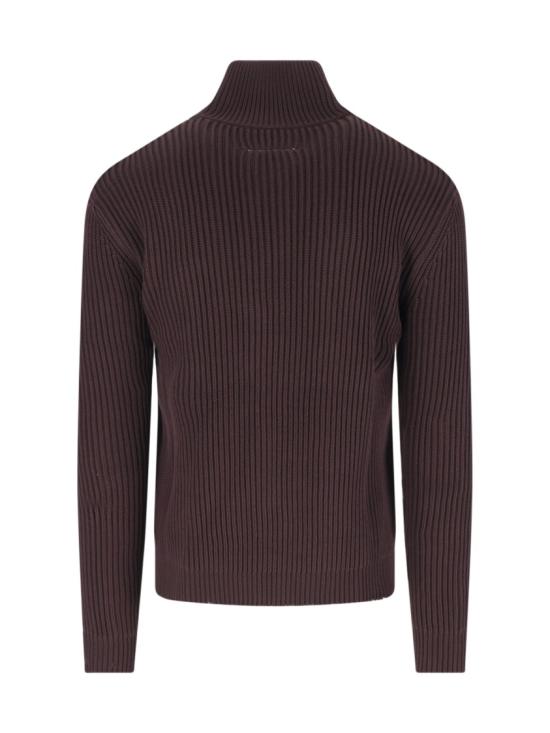 26FW MM6 메종마르지엘라 집업 니트 SH0AM0021 M13039144 Brown - MM6 MAISON MARGIELA
