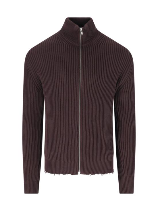 26FW MM6 메종마르지엘라 집업 니트 SH0AM0021 M13039144 Brown
