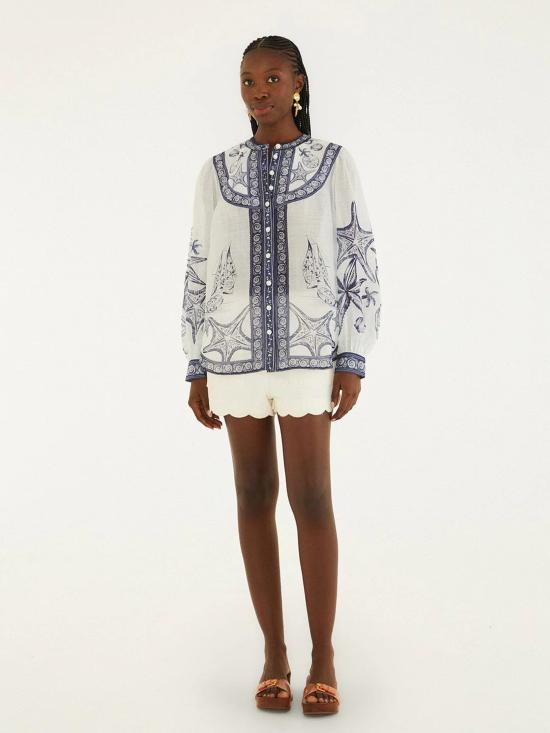 26FW 팜 리오 블라우스 356225 25192 Bianco - FARM RIO