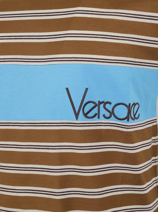 26FW 베르사체 반팔 티셔츠 10255111A184396N630 Brown - VERSACE