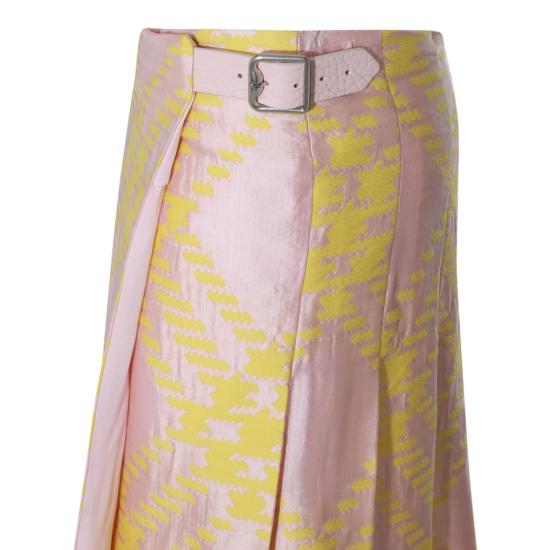  버버리 미디 스커트 8083000B8685 Pink - BURBERRY