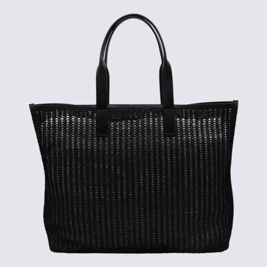  돌체앤가바나 Woven mesh and calfskin 쇼퍼백 BM2453A9O948B956 Black - DOLCE & GABBANA