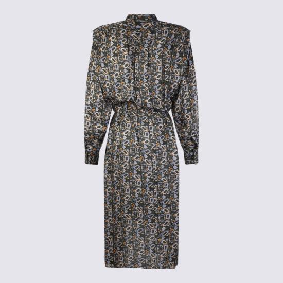  이자벨마랑 로케야 새틴 실크 드레스 로케야 새틴 실크 드레스 RO0235FAA3J09I01BK Grey - ISABEL MARANT