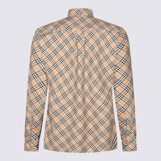  버버리 레귤러 핏 체크 코튼 셔츠 8098844B9368 Neutrals - BURBERRY