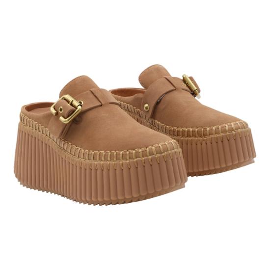 26FW 끌로에 뮬/슬리퍼 CH26A13CMS207 Brown - CHLOE