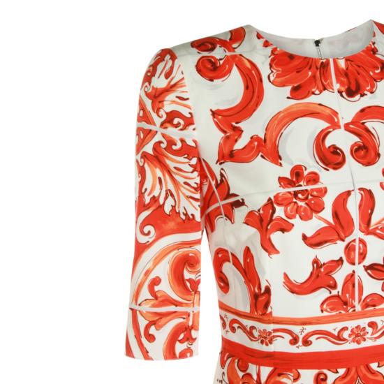 26FW 돌체앤가바나 미디 원피스 F6EAJTGDDRJS9000 Orange - DOLCE & GABBANA