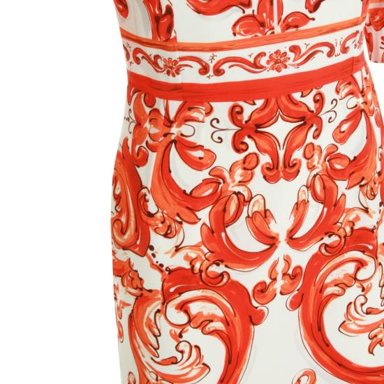 26FW 돌체앤가바나 미디 원피스 F6EAJTGDDRJS9000 Orange - DOLCE & GABBANA